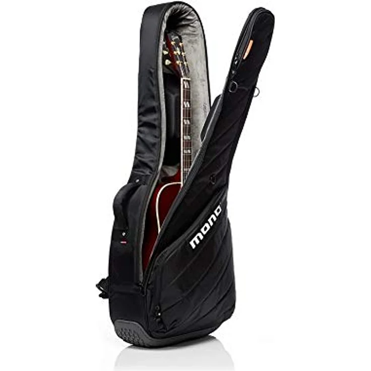 Mono Cases Vertigo Acoustic Guitar M80-VAD-BLK, Gitarrentasche für Dreadnought und Archtop, wasserabweisendes Sharkskin Nylon, 20 mm Polsterung, schwarz – Bild 1