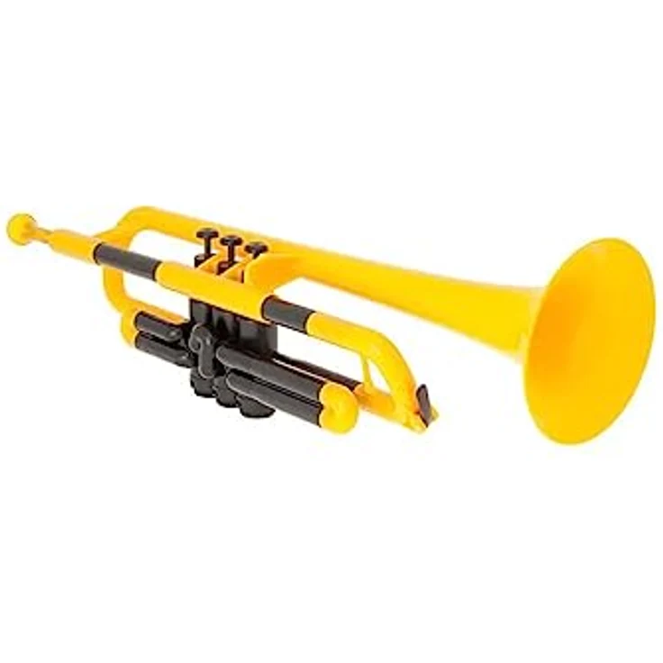 PINSTRUMENTS pTrumpet 700627 Bb-Trompete aus ABS mit Tasche und 2 Mundstücken 3C/5C, gelb – Bild 4