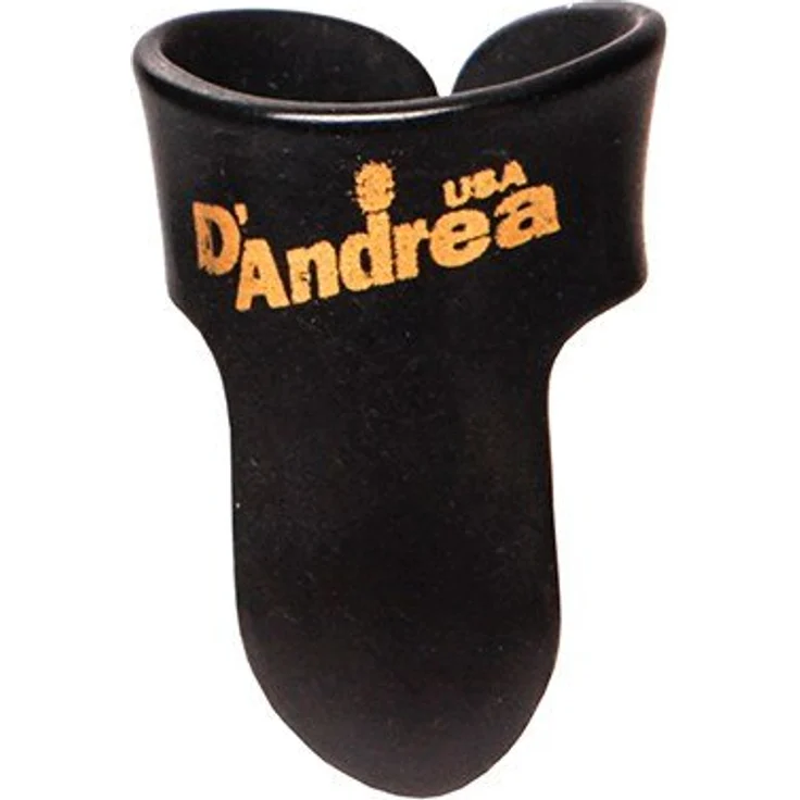 dAndrea Finger Picks 6-Set Medium, schwarze Fingerplektren aus Kunststoff, handgefertigt in den USA – Bild 2