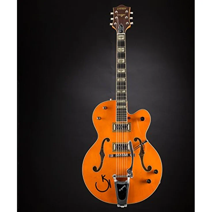 Gretsch G6120 RHH Reverend Horton Heat, E-Gitarre mit gewölbter laminierter Ahorn Decke, 2x TV Jones Filtertron Humbucker, Orange Stain, inkl. Deluxe Hardshell Koffer, Made in Japan – Bild 2