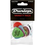Dunlop Electric Pick Variety Pack, 12 verschiedene Plektren in Tortex Standard, Tortex Flex, Tortex T III Sharp, Tortex Jazz III XL, Max-Grip Jazz III, Ultex Sharp und Gator Grip, made in U.S.A.