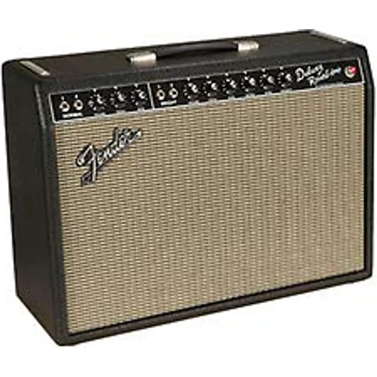 Fender 64 Custom Deluxe Reverb E-Gitarren Combo, Hand-Wired Vollröhre 20 Watt mit 12" Jensen C-12Q Lautsprecher, 2 Kanäle, Effekte Reverb und Tremolo, inkl. Doppelfußschalter und Schutzhülle – Bild 4