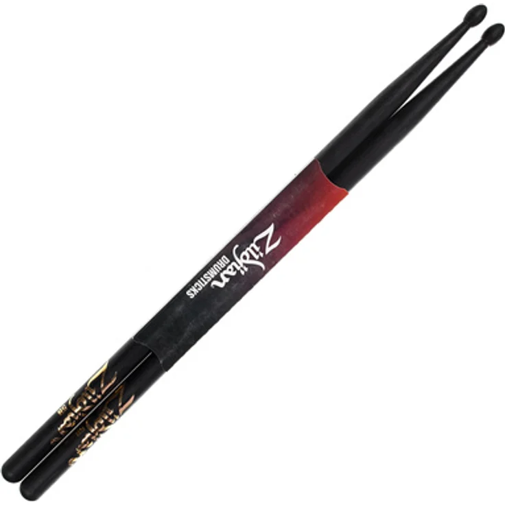 Zildjian 5B Black Hickory Drumsticks, ovaler Holzkopf, Länge 406mm, Durchmesser 15,1mm, schwarz – Bild 1
