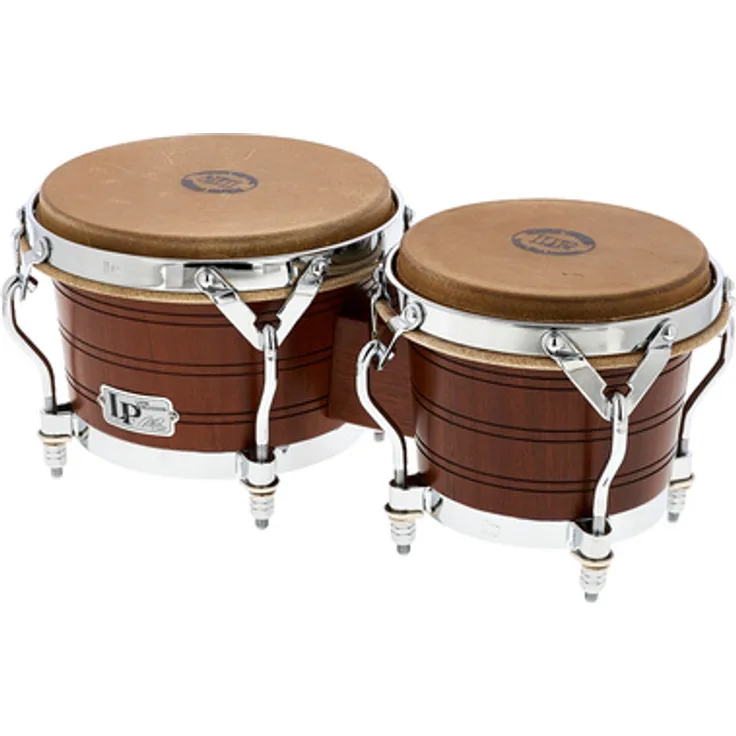 LP 1964 Original Bongo 1964, Bongo Set aus satinierter Mahagoni, Durchmesser 6 3/4" + 8 1/4", Natural Light Wood Finish, verchromte Hardware