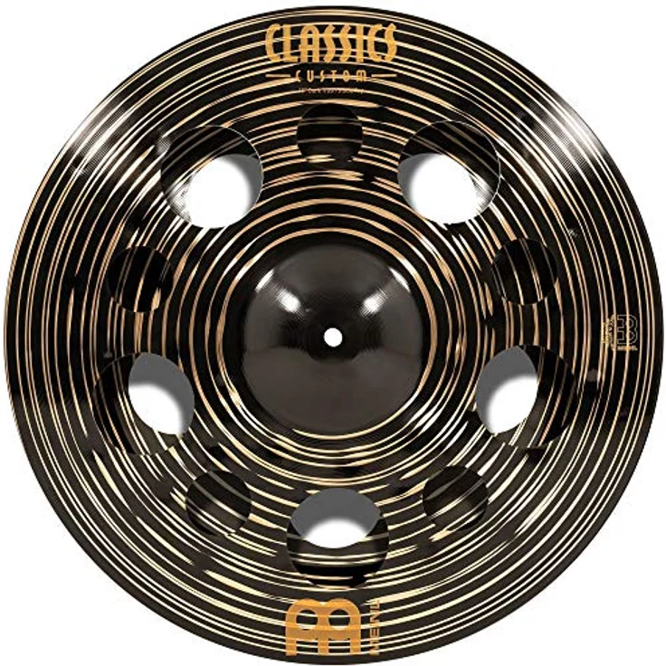 Meinl Cymbals Classics Custom Dark Trash Stack, 18 Zoll Schlagzeugbecken aus B12 Bronze mit dunklem Finish und aggressivem Klang – Bild 1