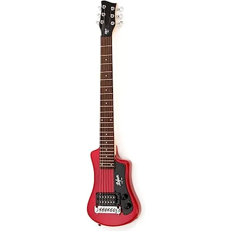 Höfner Shorty R, E-Gitarre mit Linde Korpus, Ahorn Hals, 1 Humbucker Pickup, rot
