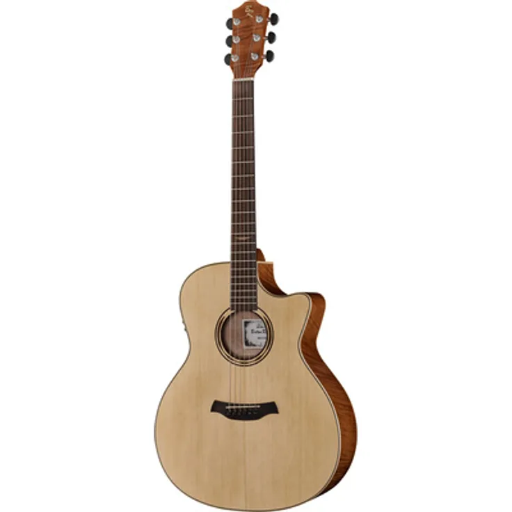 Baton Rouge AR61S/ACE, Westerngitarre Auditorium Cutaway mit massiver Fichtendecke, Exotic Mahagoni Korpus, Ovangkol Griffbrett, Pickup System BR-2.1P, natur/dark stained Finish