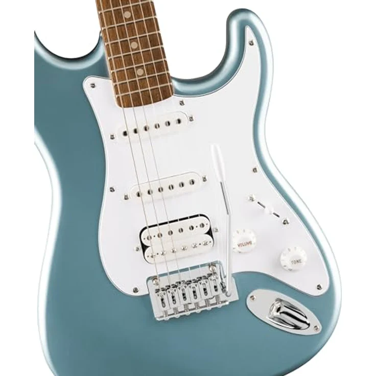 Fender Squier Affinity Strat HSS, E-Gitarre in Ice Blue Metallic mit hochwertigem HSS-Pickup-System – Bild 4