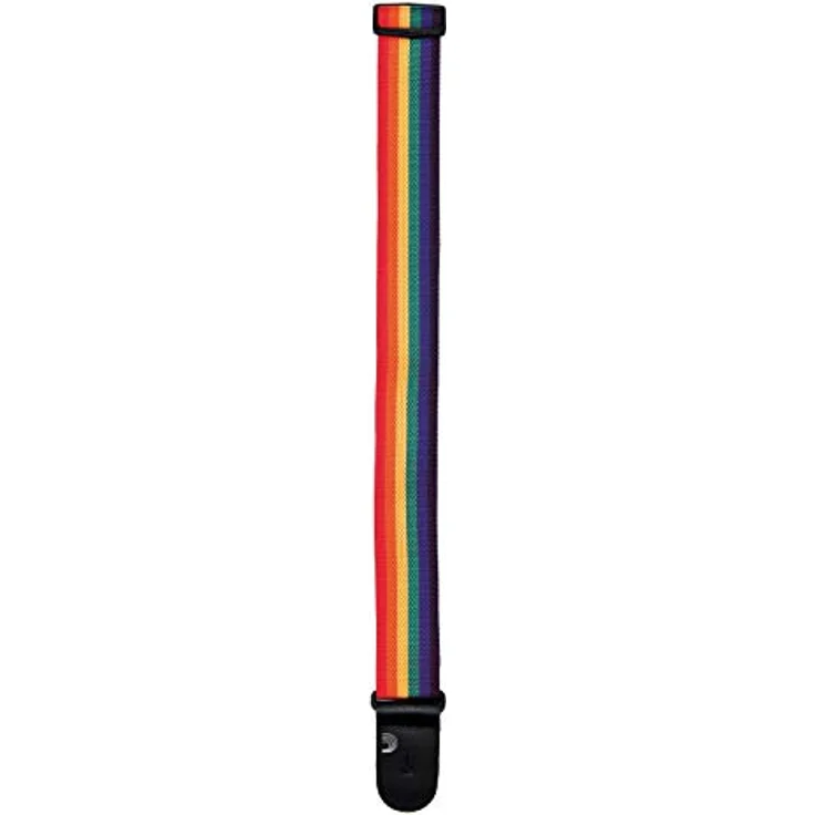 Daddario PWS111 Rainbow Gitarrengurt, verstellbar von 99 bis 175 cm, 50 mm breit, mit Lederenden, hochwertiges Nylon – Bild 3