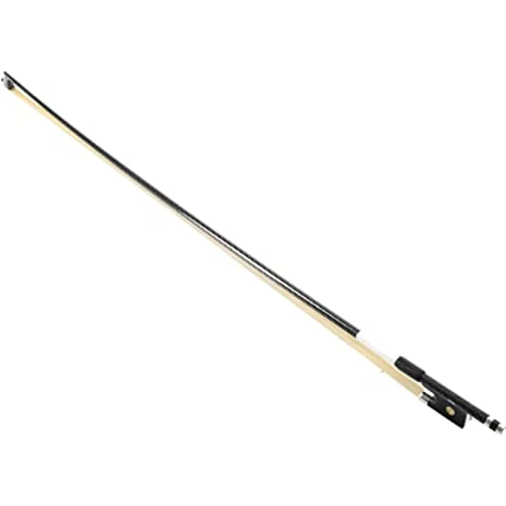 Gewa Advanced Carbon Violin Bow 4/4, runde Carbon-Optik, hoher Stabilität, Naturhaarbezug, Ebenholzfrosch mit Perlmuttauge, Neusilberbewicklung – Bild 3