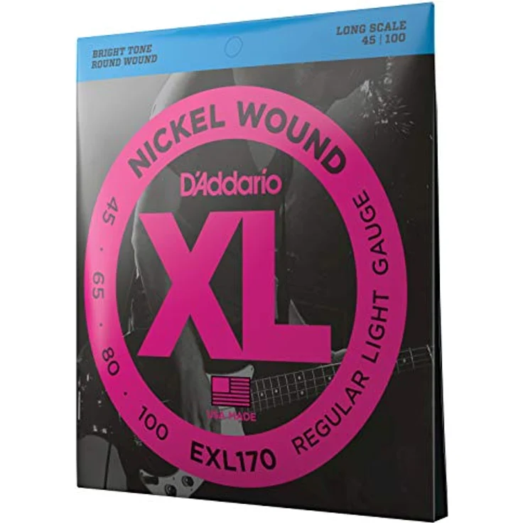 D'Addario EXL170, Nickelumwickelte Bassgitarrensaiten, Light 45-100, Long Scale, 4er-Satz – Bild 1