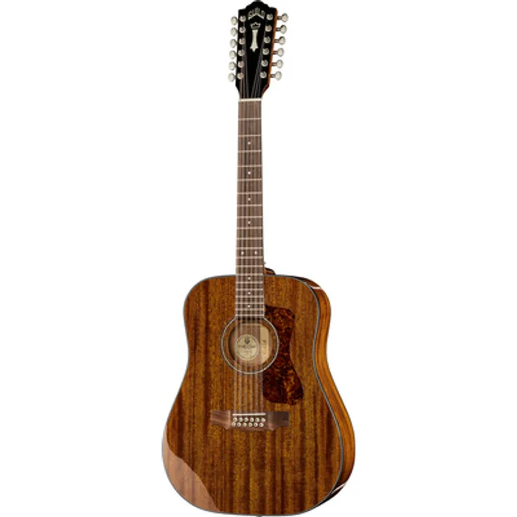 Guild D-1212 Nat Westerly, 12-saitige Westerngitarre mit massivem Mahagoni-Korpus, Sitka Fichte Decke und Gig Bag, natur hochglanz