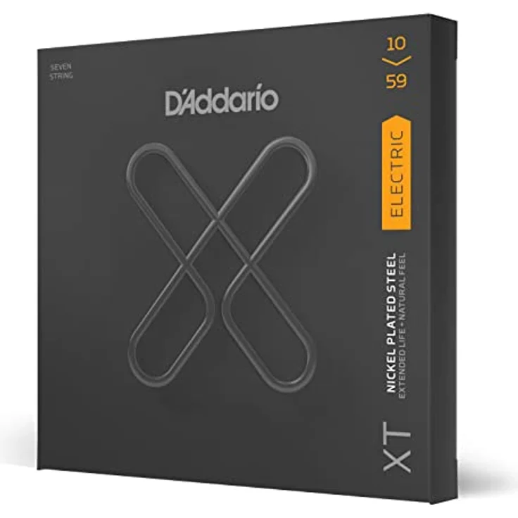 D'Addario XTE1059, E Gitarren Saiten Set, vernickelte XT Stahlsaite, Regular Light, 7 Saiten, Stimmstabilität 131%, .010 - .059 – Bild 1