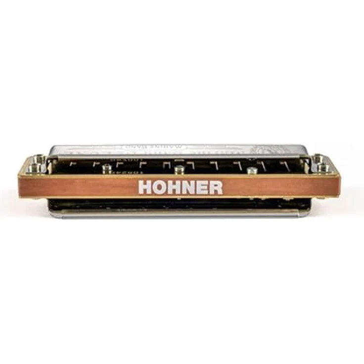 Hohner Marine Band Deluxe Eb, Mundharmonika in Eb-Dur mit 20 Stimmzungen, Holz-Kanzellenkörper und optimiertem Deckeldesign – Bild 3