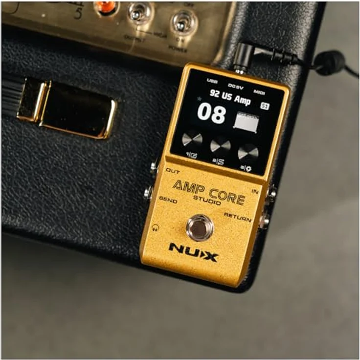 Nux Amp Core Studio, Amp Modeler und IR-Loader Effektpedal mit 26 Verstärkermodellen, 33 integrierten IRs und 12 benutzerdefinierten Slots, ultra-niedrige Latenz, Rauschunterdrückung und EQ-Funktionen – Bild 8