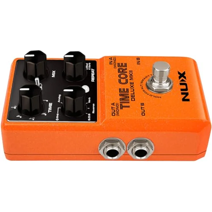 NUX Time Core Deluxe mkII, Digital Delay Pedal mit 7 Verzögerungstypen und 40 Sekunden Looper-Funktion, Stereo/Mono – Bild 5