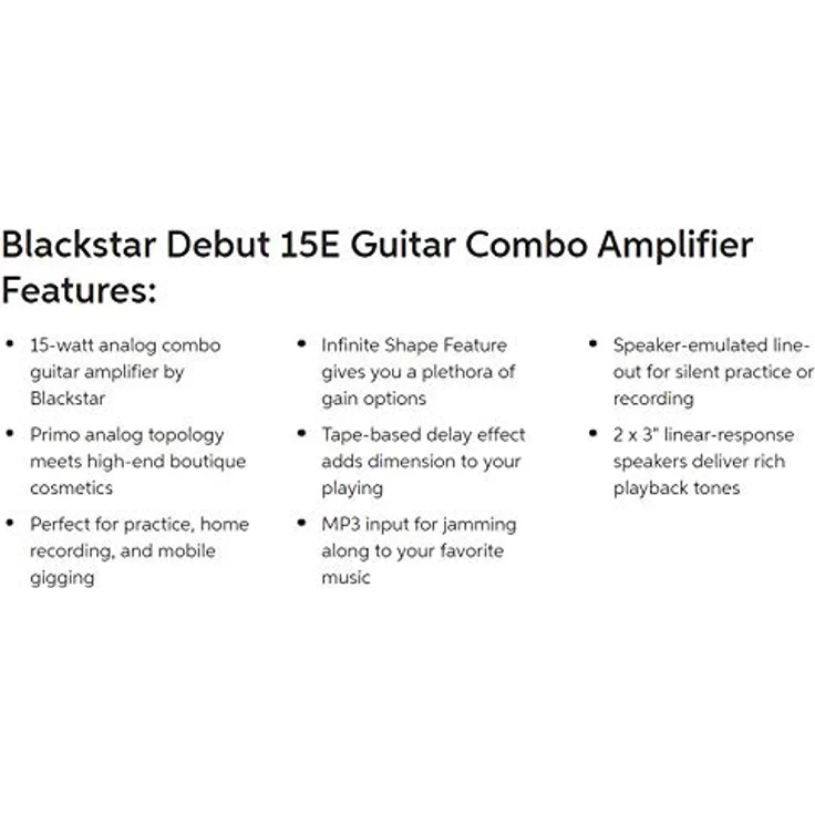 BLACKSTAR Debut 15 - Combo E-Gitarren-Verstärker mit Vintage-Creme und Ochsenblut Styling, ISF-Steuerung und eingebautem Echo-Effekt – Bild 8
