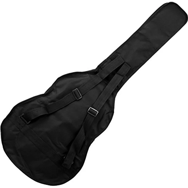 ROCKTILE Bag Klassikgitarrentasche 4/4, Nylon, schwarz, mit Rucksackgurten und großem Staufach für Noten und Zubehör – Bild 2