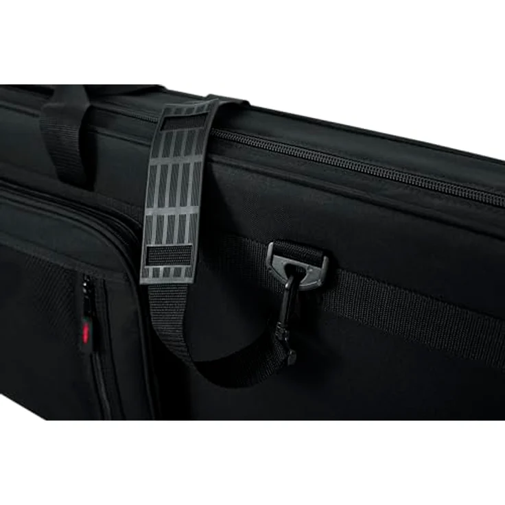 Gator Foam Case Electric Guitar, Gitarrenkoffer aus strapazierfähigem Nylon mit EPS-Schaumpolsterung, inkl. 2 Zubehörtaschen, abnehmbarer Schulterriemen, Maße: 107 cm x 32 cm x 6,1 cm, Gewicht: 2,90 kg – Bild 15