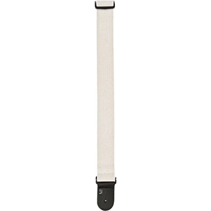 Daddario 50CT01 Gitarrengurt aus Baumwolle, verstellbar 89-152 cm, 50 mm breit, Naturfarbe, extra starke Lederenden, Made in Canada – Bild 3