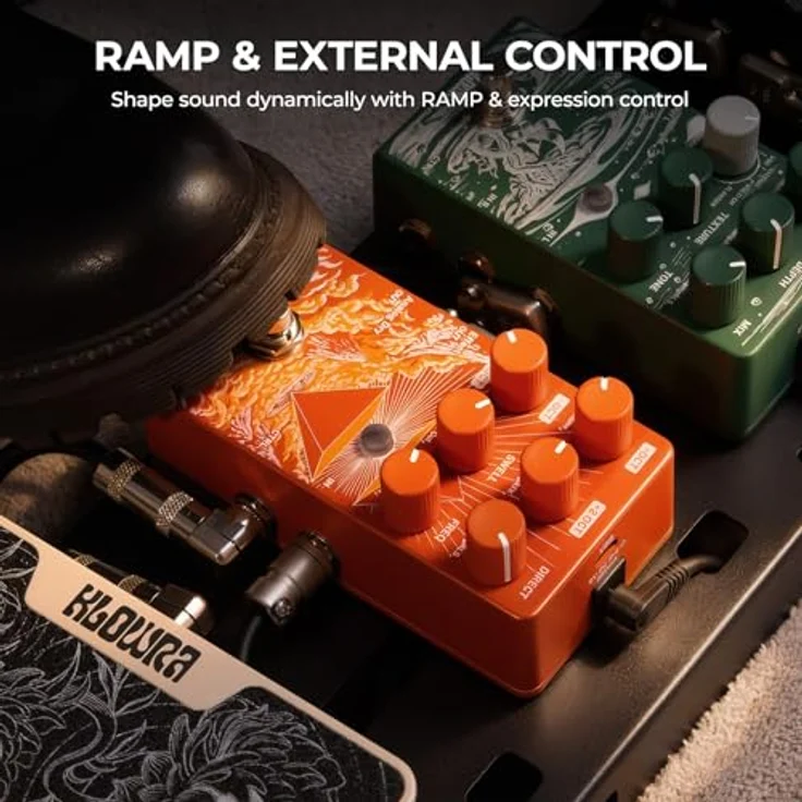 Klowra Verdict Polyphonic Octaver, Effektpedal für E-Gitarre mit polyphoner Oktav-Engine, USB-C, Dry-Ausgang und True/Buffered Bypass – Bild 6