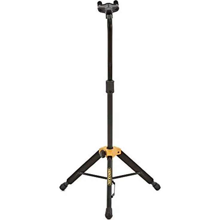 Hercules Stands HCGS-414B+, AGS PLUS Gitarrenständer für alle E-Gitarren und Akustikgitarren mit Auto-Grab Halterung, Höhenverstellbar 95-115 cm, Moosgummipolsterung, N.I.N.A. für schmale Hälse – Bild 1