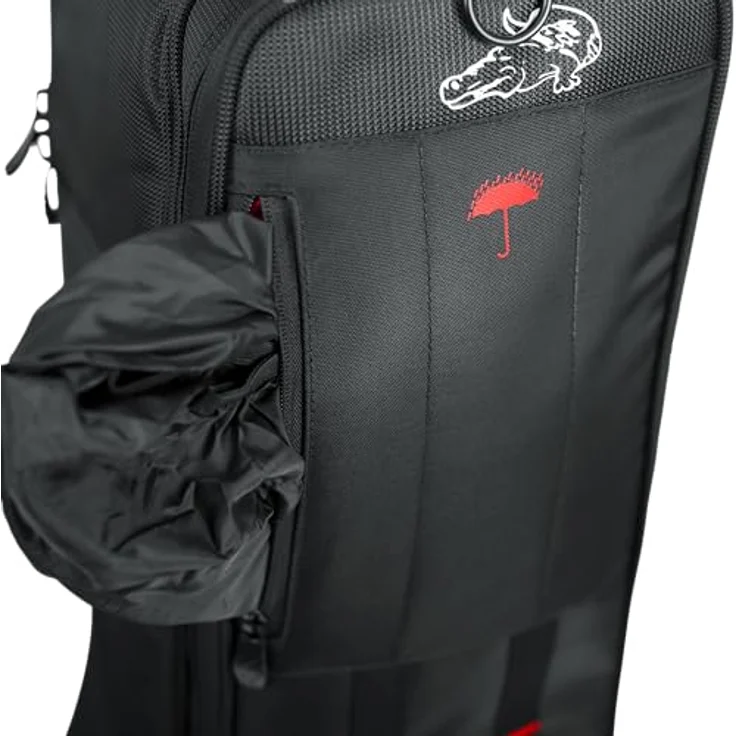 Gator G-PG E/A Double Bag, Doppel Gigbag für E-Gitarre und Akustikgitarre, schwarz, ultra dick gepolstert, Regenüberzug, Rucksackgurte – Bild 14