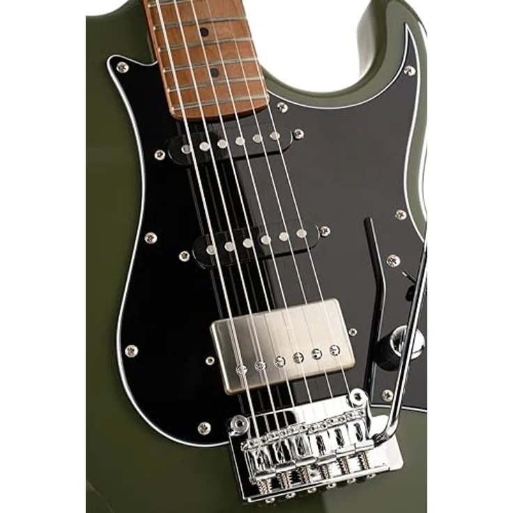 Cort G250 SE Olive Dark Green, ST-Style E-Gitarre mit Linden Korpus, geröstetem Ahorn Hals und VTS63 & VTH59 SSH Pickups – Bild 3