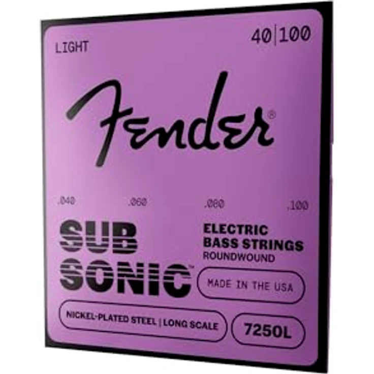 Fender Saitensatz für E-Bass 7250L (040/100), vernickelte Stahlsaiten für hohe Leistung, perfekt für Rock und Blues – Bild 3