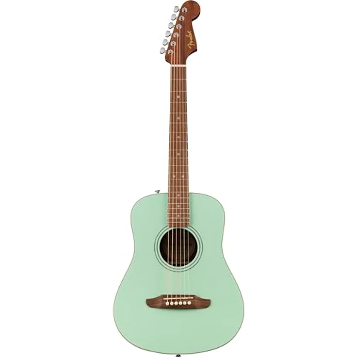 Fender CA STD Redondo Mini WB IB SFG, Westerngitarre in Surf Green, Fichtendecke, Sapele Boden und Zargen, Okoume Hals, Walnuss Griffbrett, 20 Vintage Bünde, inkl. Gig Bag