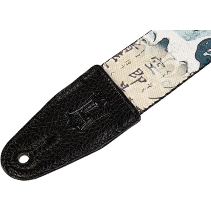 Levys Poly Strap 2" Koi, Gitarrengurt aus Polyester mit Leder-Endstück, verstellbar von 107 cm bis 151 cm, mehrfarbig mit Koi Fisch Design – Bild 2