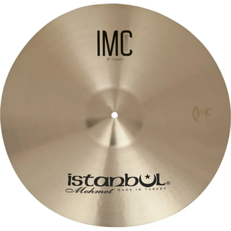 Istanbul Mehmet 18" Crash IMC Natural, B20 Bronze Schlagzeugbecken mit natürlichem Finish, geeignet für Anfänger und Fortgeschrittene