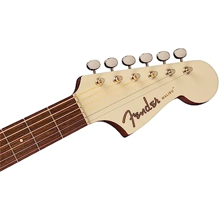 Fender Malibu Player OW WN, Westerngitarre mit massiver Fichtendecke und Sapele Korpus, Olympic White – Bild 3
