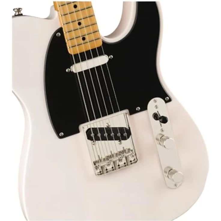 Fender Squier Classic Vibe 50er Telecaster E-Gitarre, Weißblond, Ahorn-Griffbrett, 2 Jahre Garantie, Vintage-Tönung, Alnico-Tonabnehmer – Bild 3