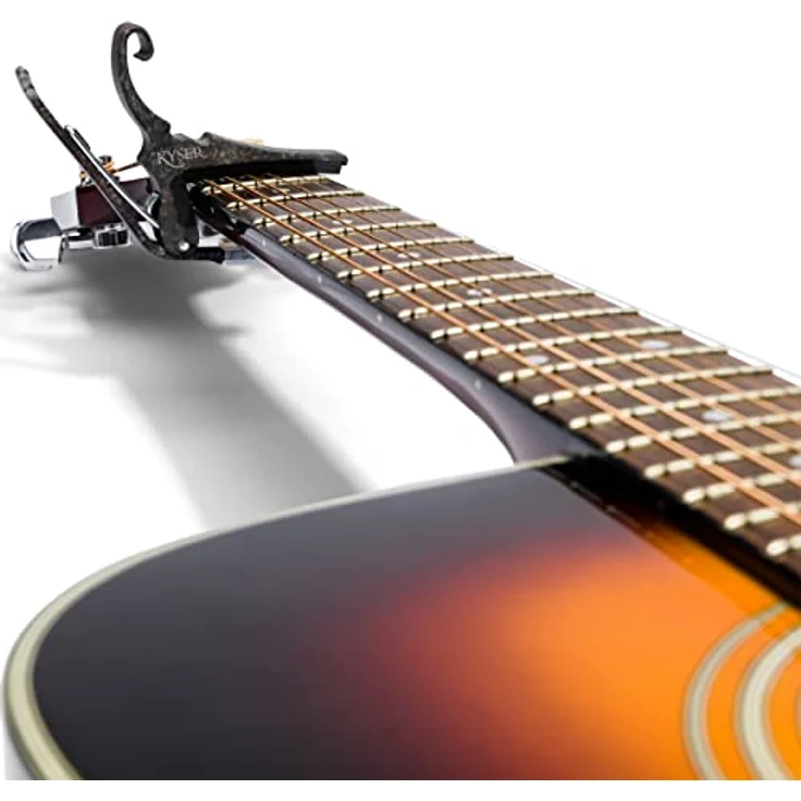 Kyser Schnellwechsel-Kapodaster KG6C für 6-saitige Akustikgitarren, leichtes Aluminium, Camouflage – Bild 3
