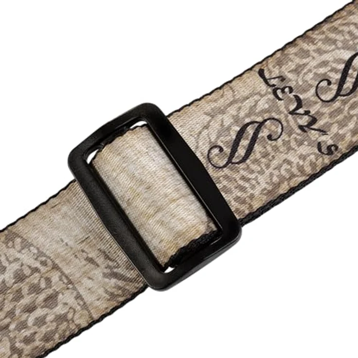 Levys Poly Strap 2" Asian Print, Gitarrengurt aus Polyester mit Leiterverstellsystem, braun, verstellbar von 107 cm bis 151 cm – Bild 3
