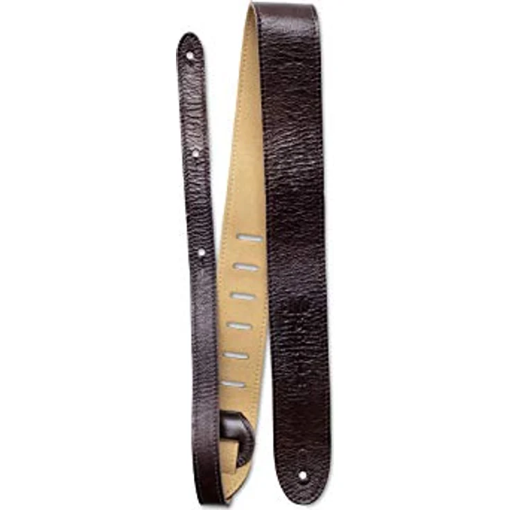 Martin Guitar Soft Leather Strap, Western Gitarrengurt aus braunem gemasertem Leder, verstellbar von 93 cm bis 124 cm, Made in USA – Bild 2