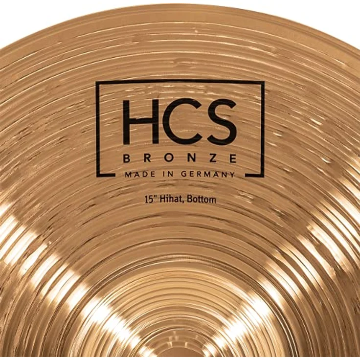 Meinl 15" HCS Bronze Hi-Hat, B8 Bronze, Traditional Finish, heller und klarer Klang, ausgewogenes Sustain, made in Germany – Bild 8
