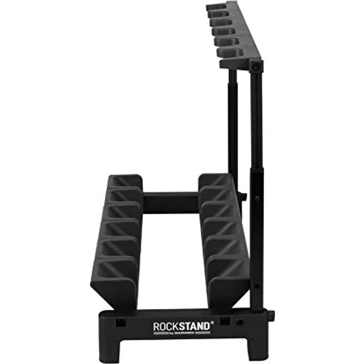 Rockstand RS 20866 6 E-Guitar Stand, Mehrfach-Gitarrenständer für bis zu 6 E-Gitarren oder E-Bässe, klappbar, schwarz mit anthrazitfarbenen Softpads – Bild 5