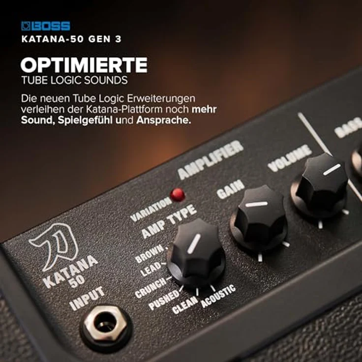 BOSS Katana-50 Gen 3, 50 Watt Combo-Gitarrenverstärker mit 12'' Custom-Lautsprecher, 12 Verstärkercharakteren und integrierten Effekten – Bild 3