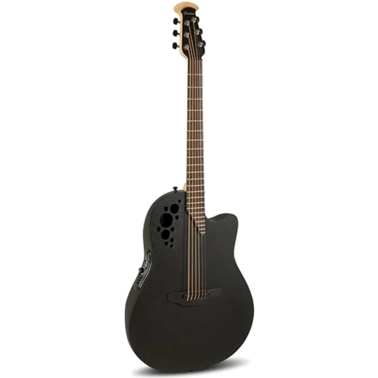 Ovation Pro Series Elite 1868TX-5-G, Westerngitarre mit massiver Fichtendecke, OP Pro Preamp und Stimmgerät, schwarz textured – Bild 1