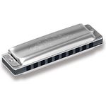 C.A. Seydel Söhne 1847 Noble Bb, Mundharmonika mit Edelstahl-Stimmzungen und mattierten Edelstahl-Deckelplatten, inkl. Etui und Reinigungstuch