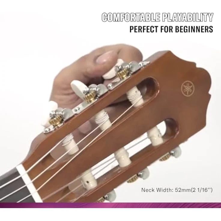 Yamaha C 40 II A - Klassische Gitarre mit Palisander-Griffbrett, Meranti-Korpus und Fichtendecke, Braun – Bild 6
