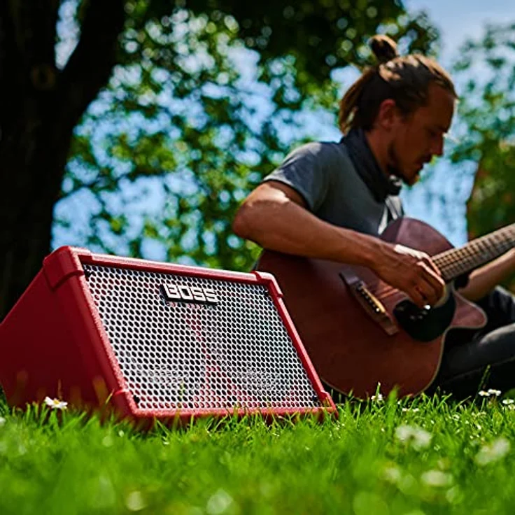 Boss Cube Street II Red, tragbarer E-Gitarren-Combo mit 2 x 6,5" Lautsprechern, 2 Kanälen, Bluetooth-Fähigkeit und 9 Amp Modellierungen – Bild 5