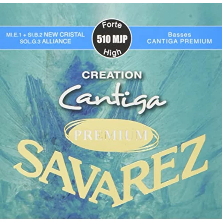 Savarez Cantiga Premium High Tension Gitarrensaiten, Diskantsaiten aus klarem Nylon und Bass-Saiten aus Alliance Carbon, STSAV51-50489 – Bild 1