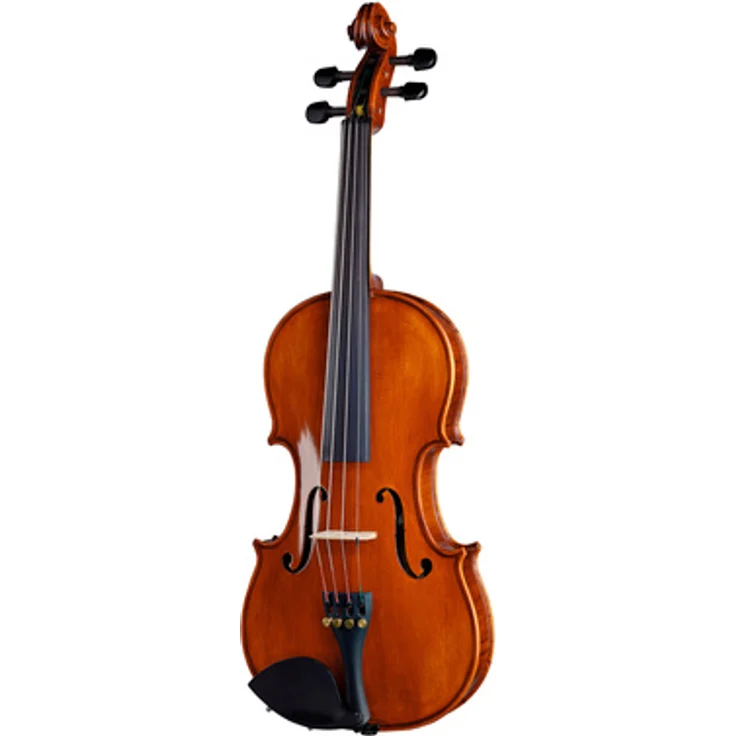 Hidersine Piacenza Violin Set 4/4, massive handgeschnitzte Fichtendecke, geflammter Ahornkorpus, inkl. stoßsicherem Koffer und achteckigem Bogen mit Ebenholzfrosch