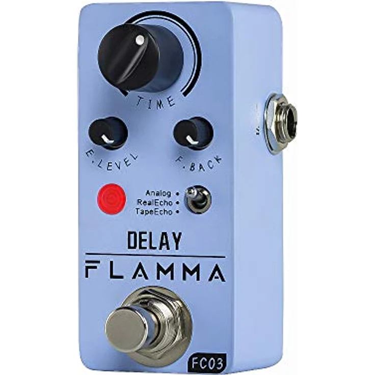 Flamma FC03 Delay, Delay-Pedal mit 3 Delay-Typen: Analog, Real Echo, Tape Echo, True-Bypass, 5ms-600ms Delay Time – Bild 1