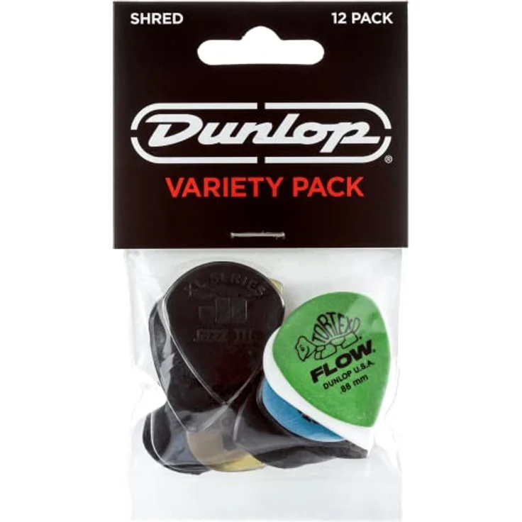 Dunlop Shred Pick Variety Pack, Plektren Set mit 12 verschiedenen Plektren für optimale Präzision und Klarheit – Bild 1
