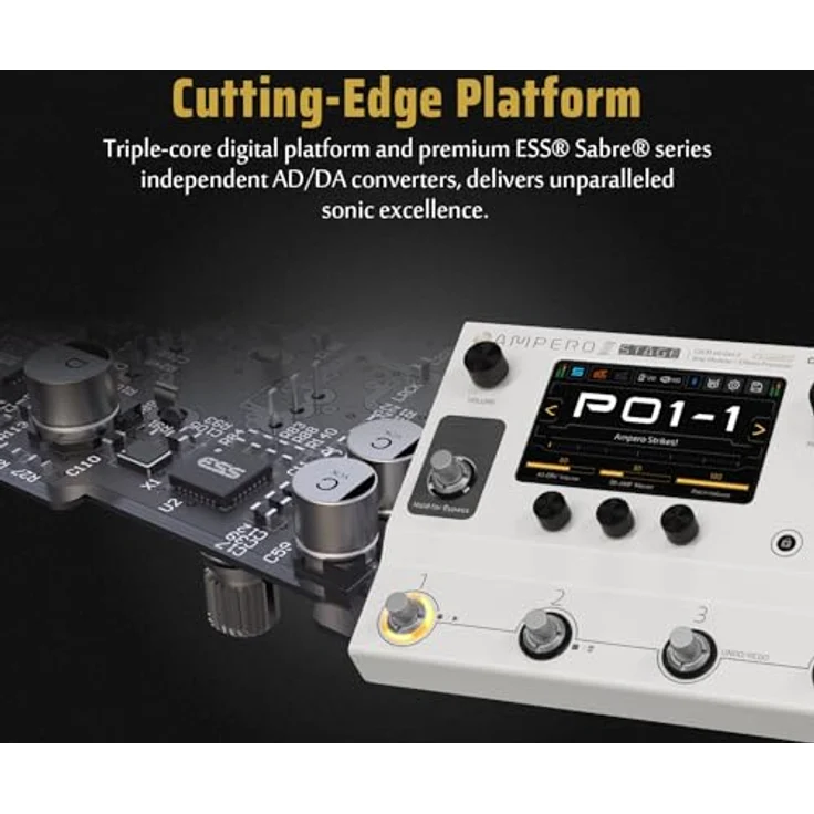 HOTONE Ampero II Stage, Gitarre Bass Multi-Effekte Prozessor mit 5 Zoll Touchscreen, 460 Effekte, IR Simulation, MIDI I/O und USB Audio Interface – Bild 3