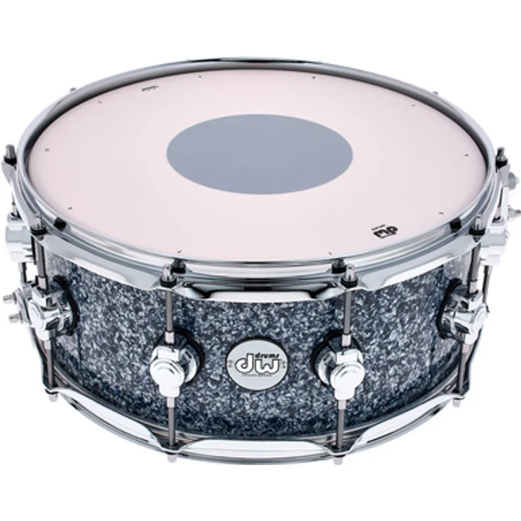 DW 14"x6" Design Snare, limitierte Thomann Edition in Blue Granite, 8-lagiger nordamerikanischer Ahornkessel, Chrom Hardware, Remo Fell